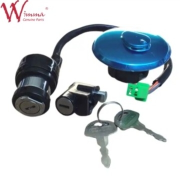 GN125 2 کلید قفل صندلی مخزن سوخت بنزین قفل کامل مجموعه روشن کننده برای سوزوکی GN125 GN125H 1982-2001