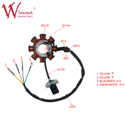 موتورسیکلت Magneto Stator Coil Stator Comp قطعات یدکی لوازم جانبی XY200GY6 Wimma Copper