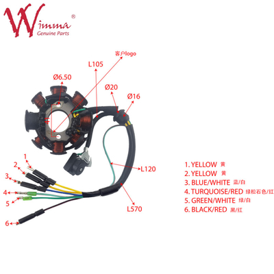 قطعات الکتریکی موتورسیکلت SKR200S Wimma کیفیت بالا